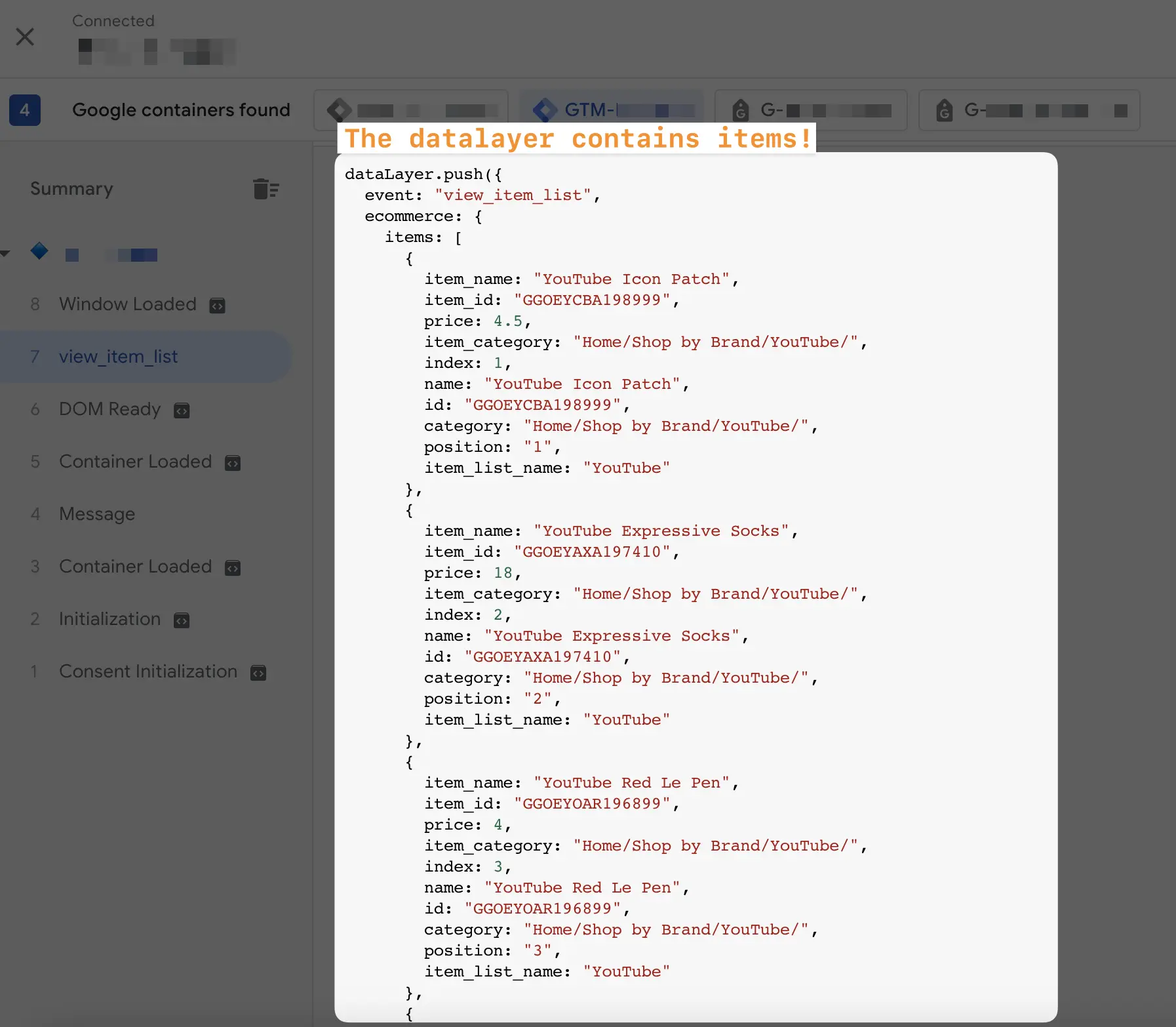 check_current_ecommerce_datalayer