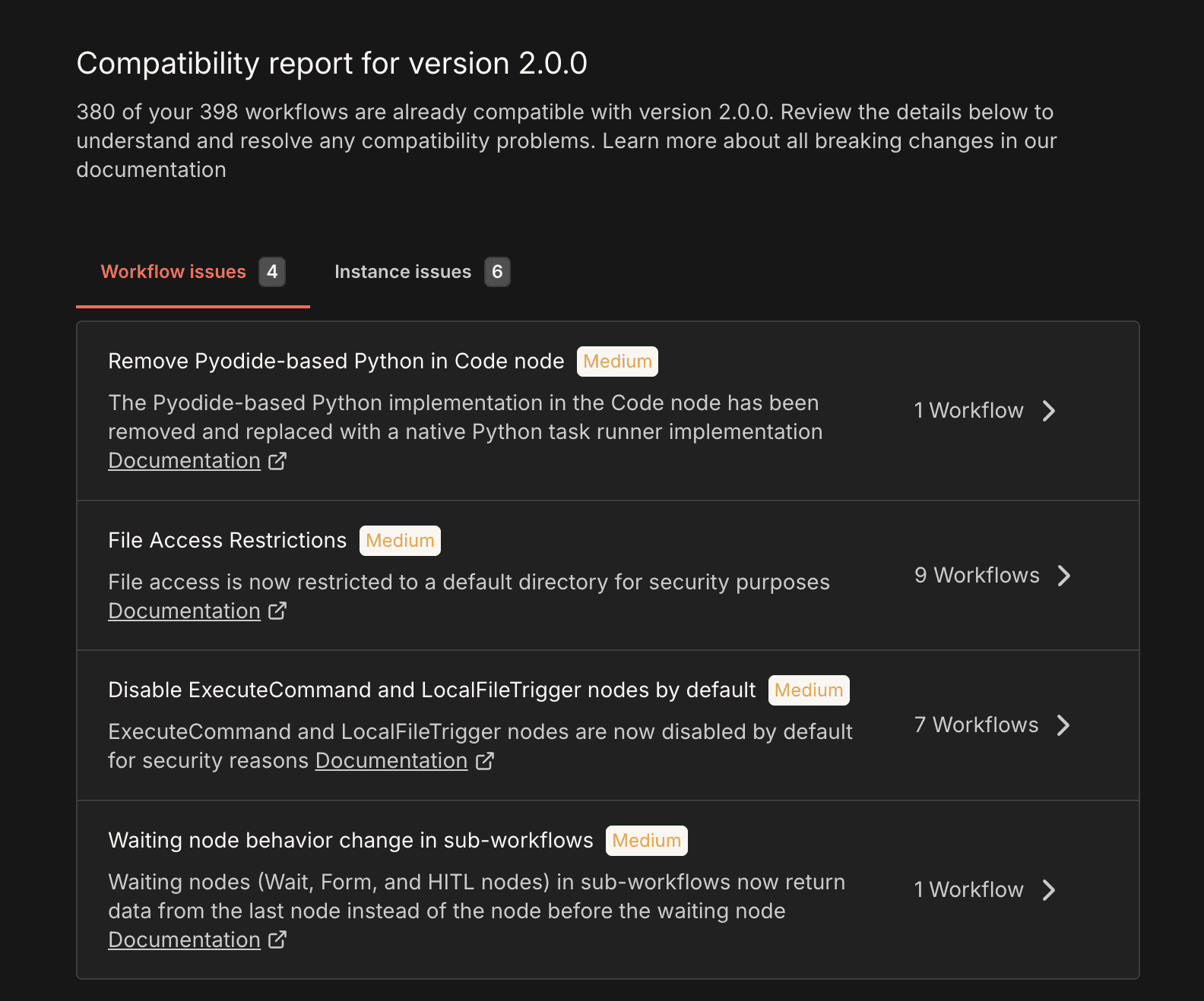 n8n Migration Report Workflow 層級問題