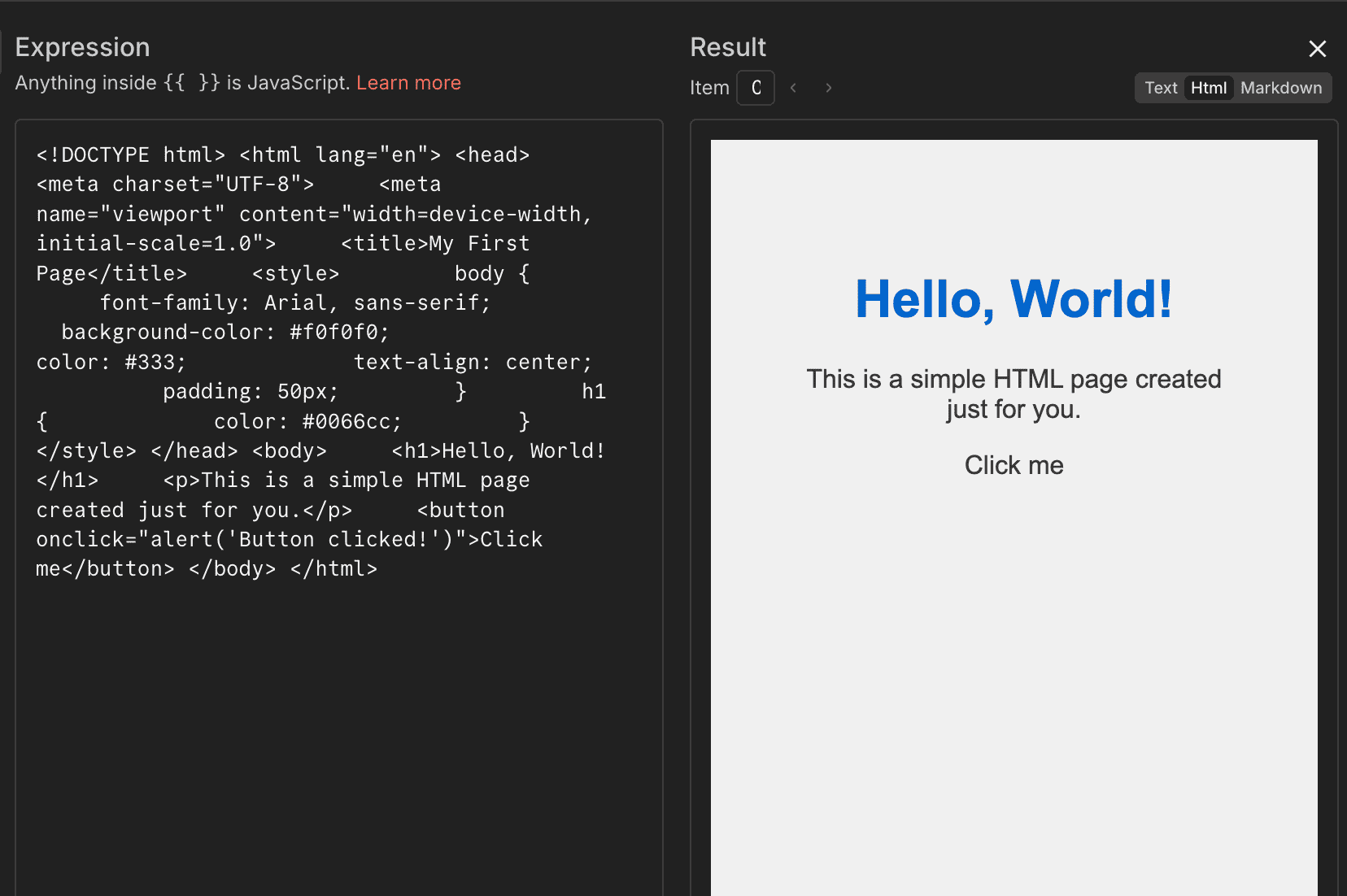 n8n 表達式編輯器新增 HTML 和 Markdown 預覽功能