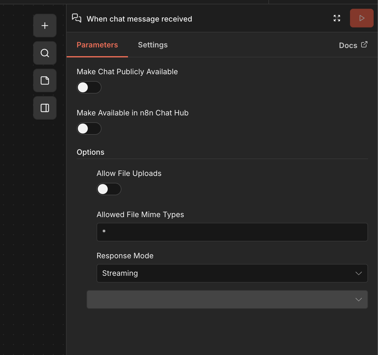 Chat Trigger 新增 Streaming Response Mode，回應即時串流顯示