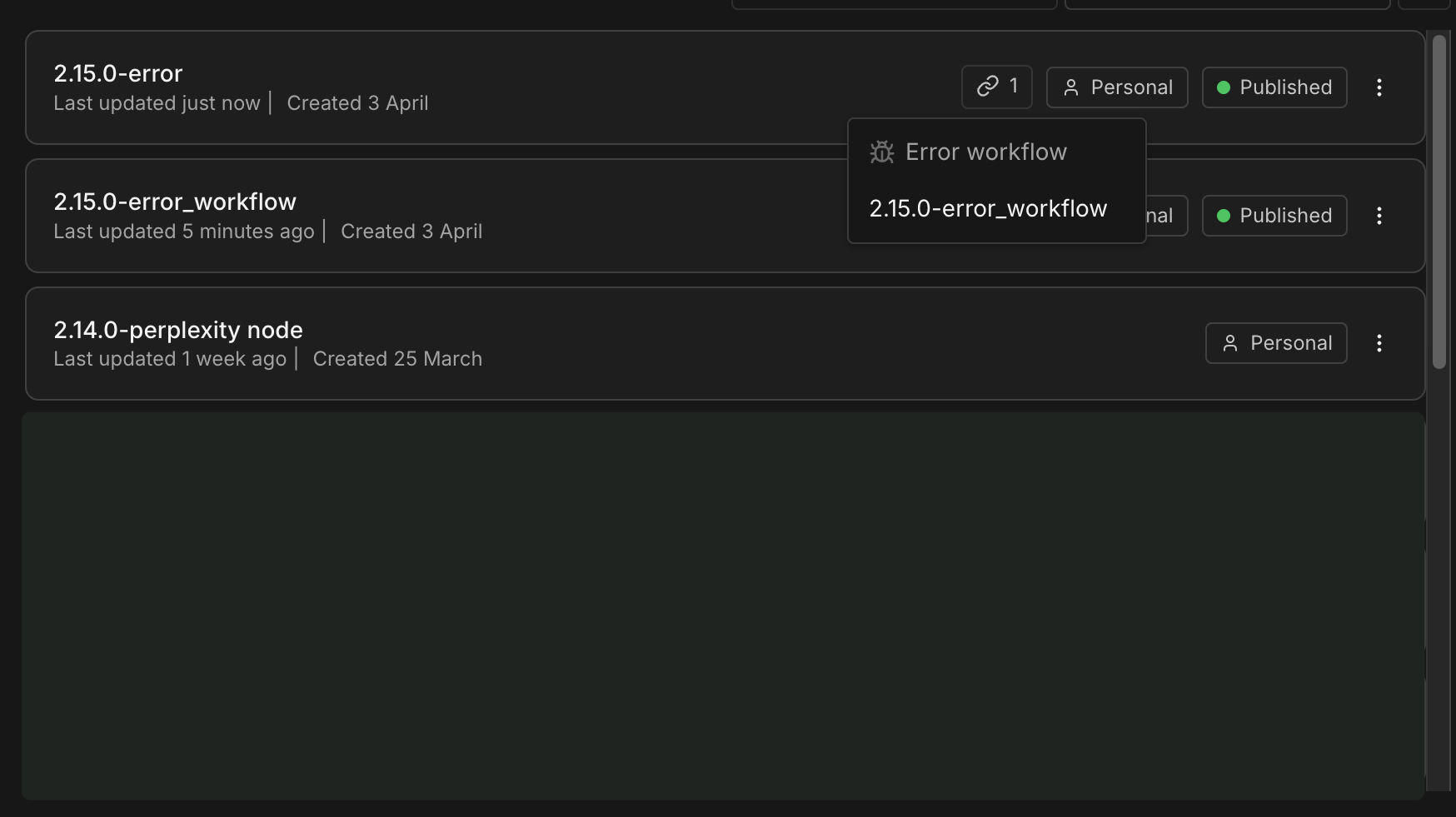 Dependency 面板新增 Error Workflow 依賴顯示