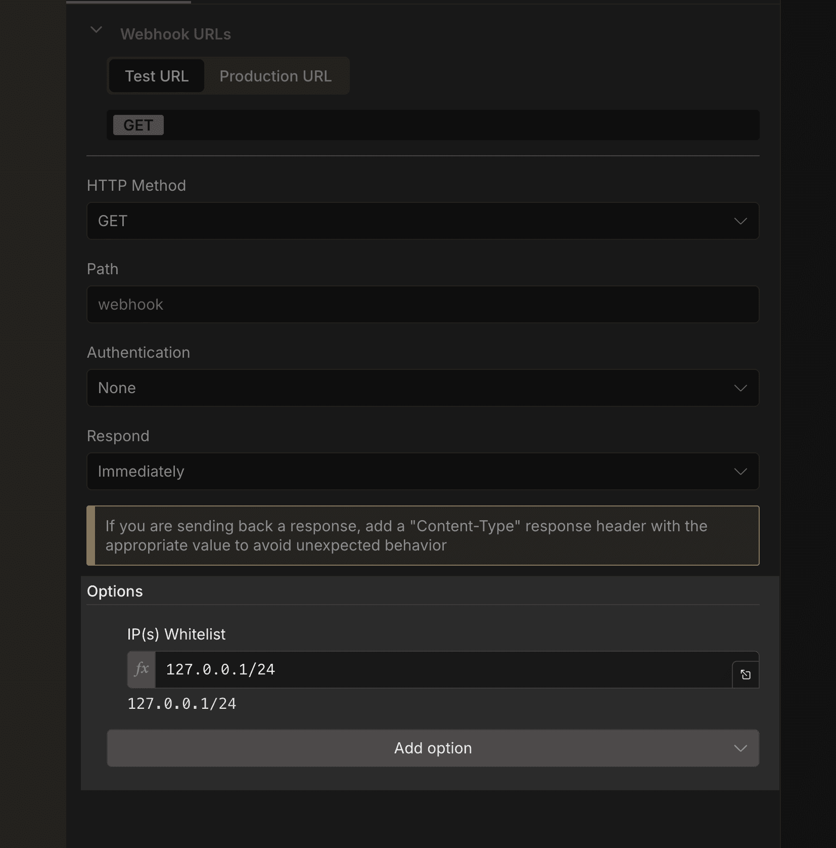 Webhook Node IP 白名單現在支援 CIDR 格式