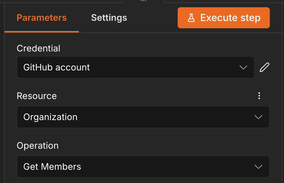 GitHub 節點 Organization 資源新增 Get Members 操作