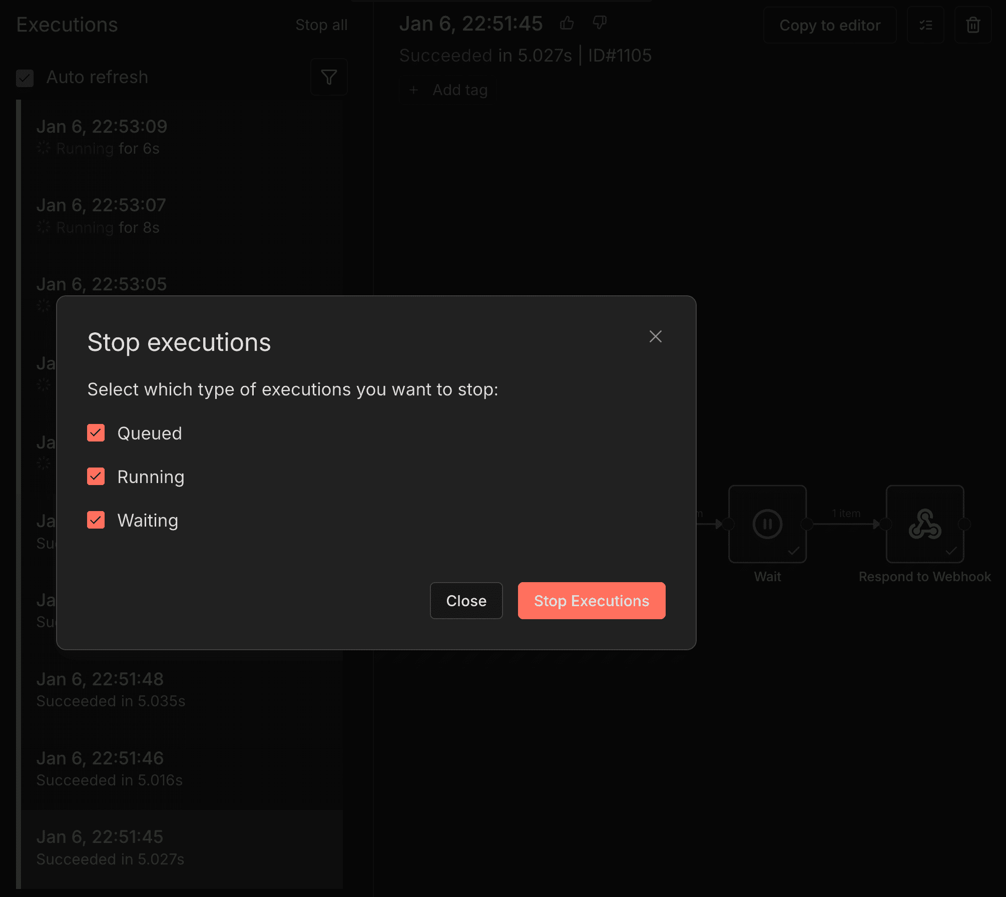 n8n 新增 Stop All Executions 功能，可一次停止所有執行