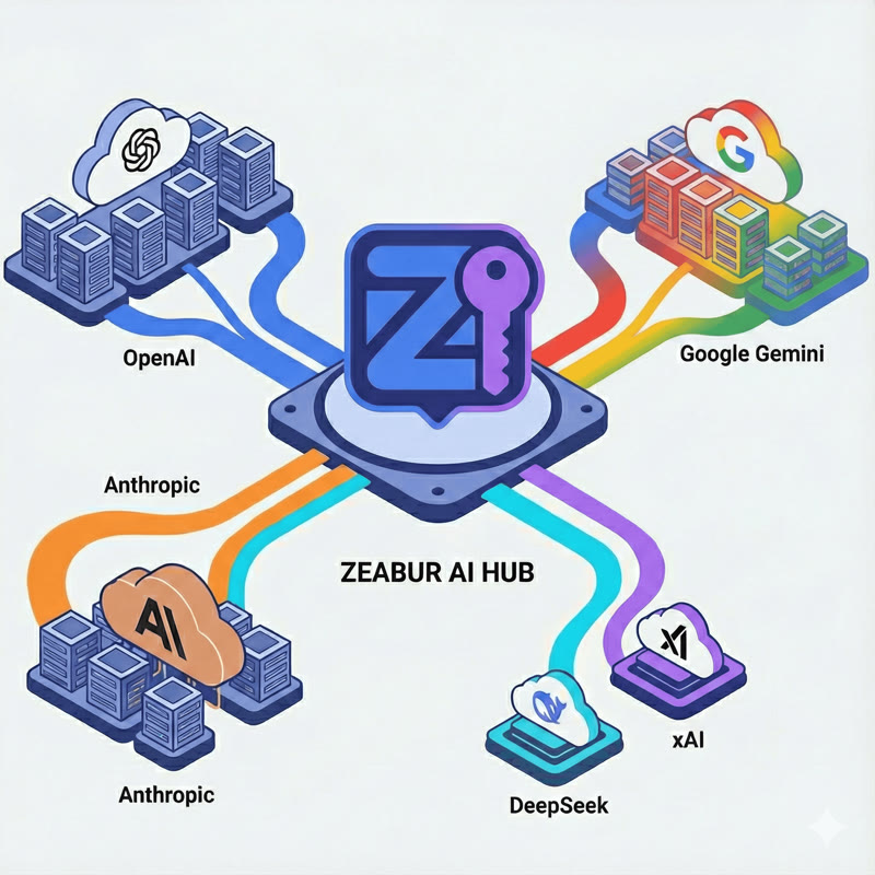n8n 搭配 Zeabur AI Hub 動態切換模型的工作流示意圖